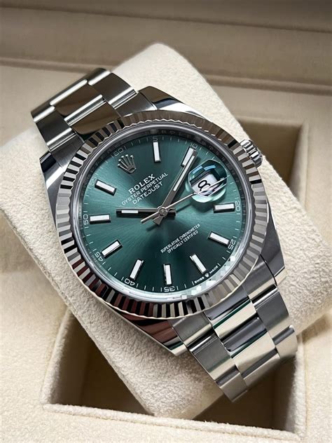 fake rolex green face|Rolex 41mm date just mint dial.